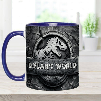 Dinosaur World - Personalized Dinosaur Accent Mug