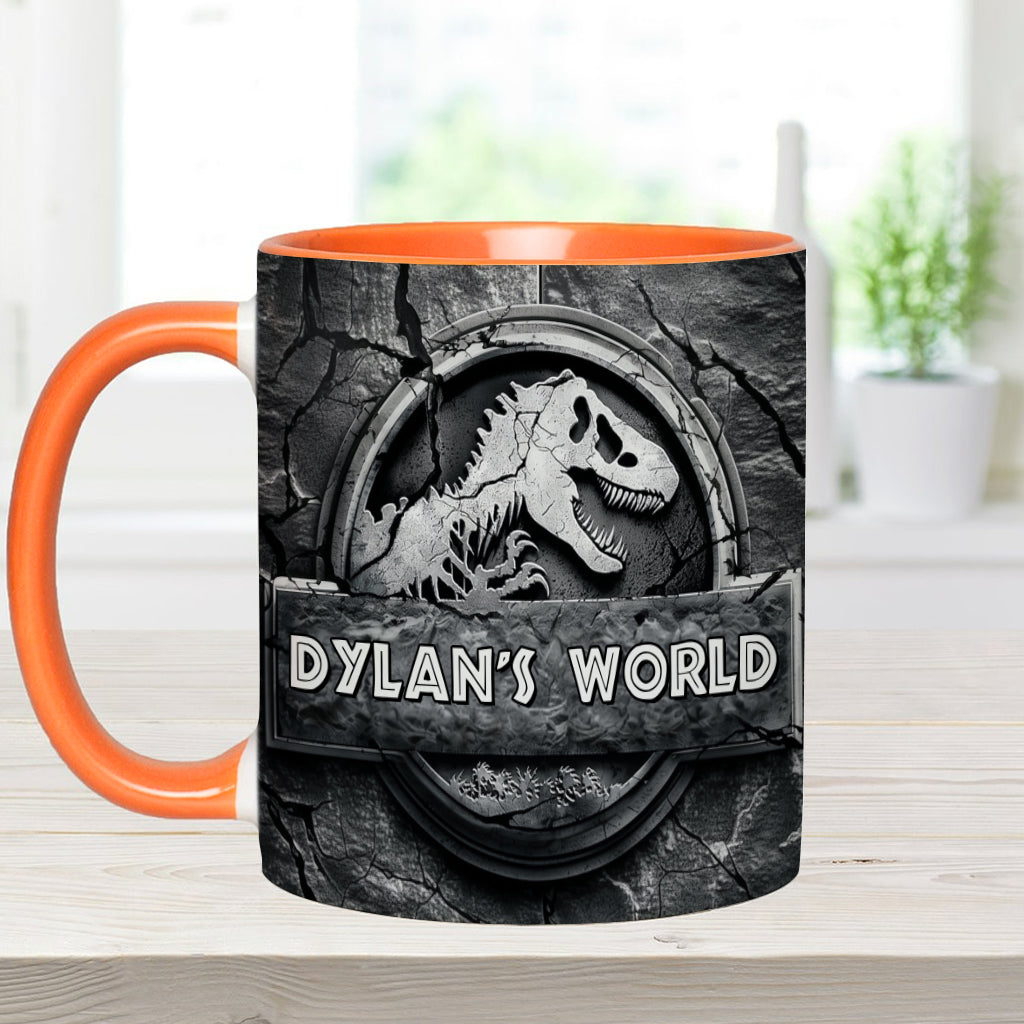 Dinosaur World - Personalized Dinosaur Accent Mug