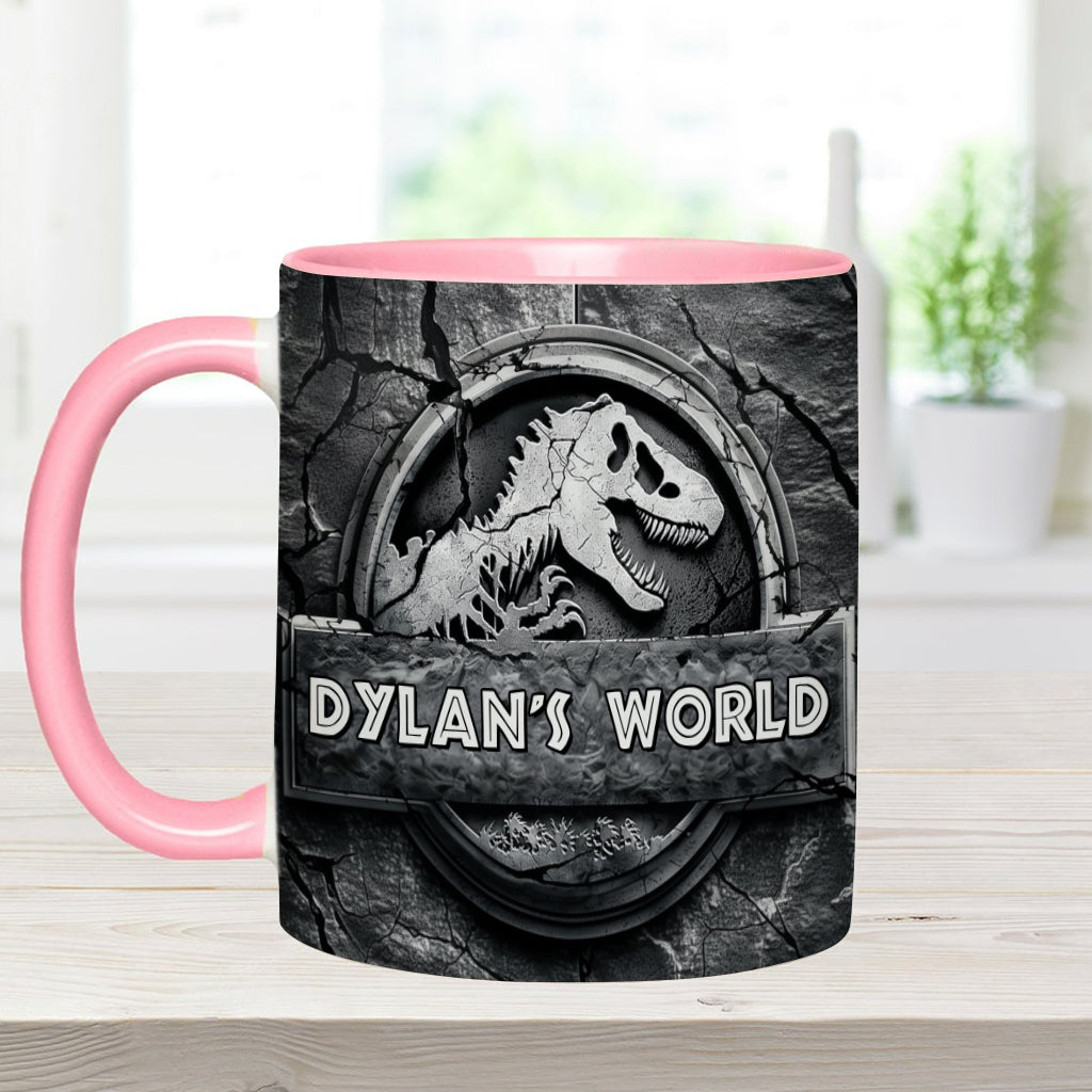 Dinosaur World - Personalized Dinosaur Accent Mug