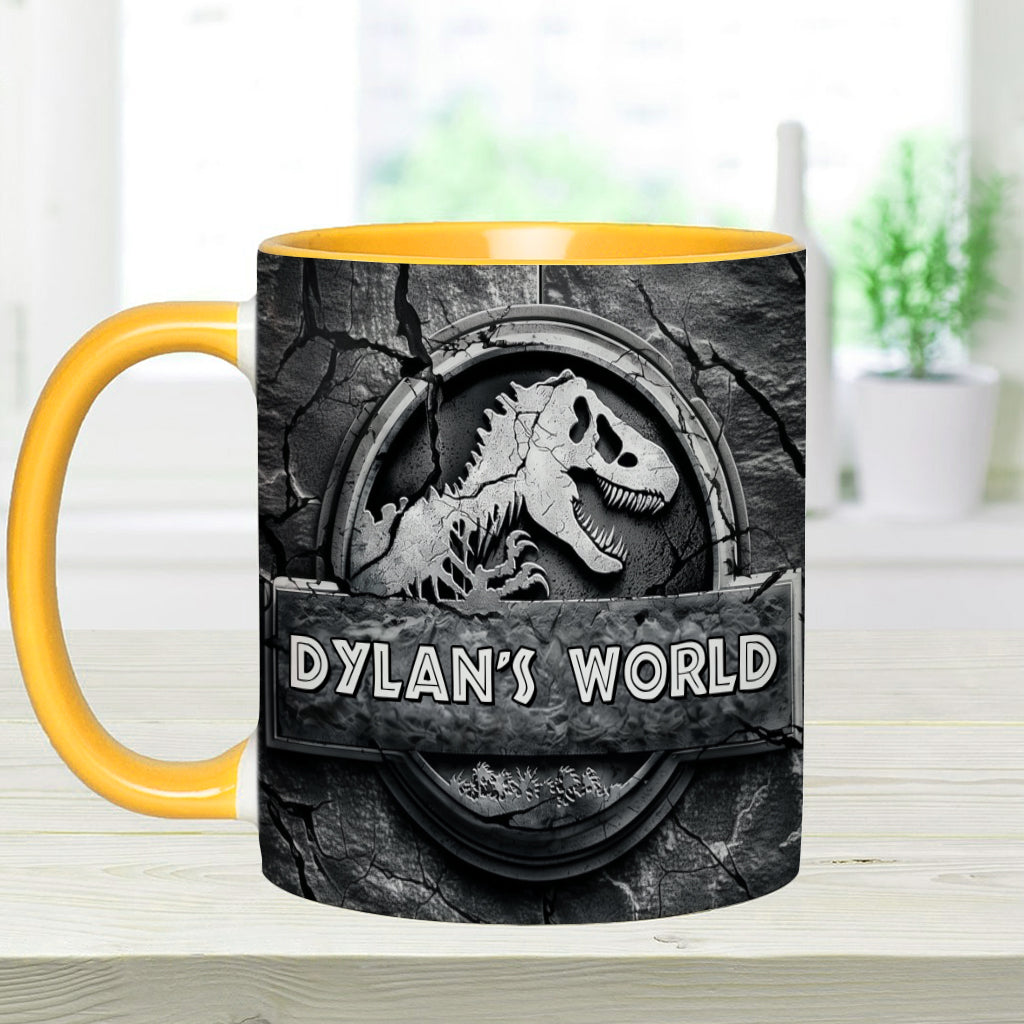 Dinosaur World - Personalized Dinosaur Accent Mug