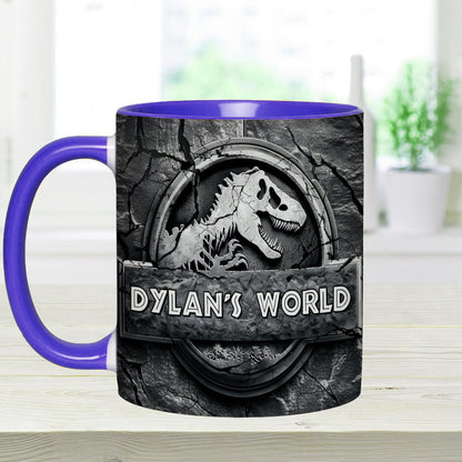 Dinosaur World - Personalized Dinosaur Accent Mug