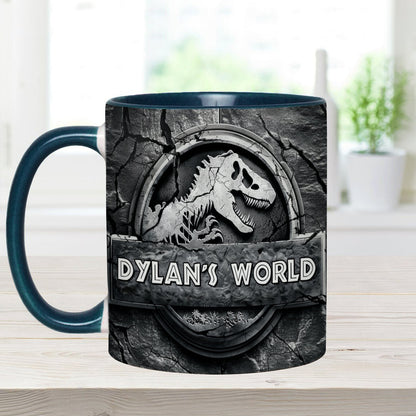 Dinosaur World - Personalized Dinosaur Accent Mug
