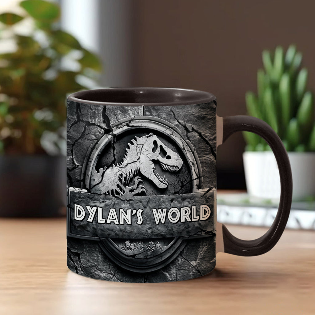 Dinosaur World - Personalized Dinosaur Accent Mug