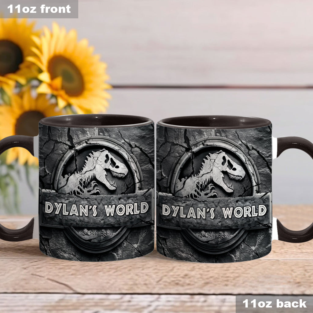 Dinosaur World - Personalized Dinosaur Accent Mug