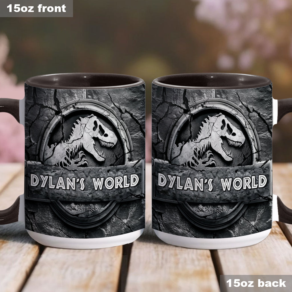 Dinosaur World - Personalized Dinosaur Accent Mug
