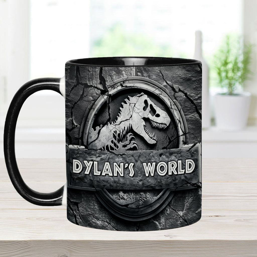 Dinosaur World - Personalized Dinosaur Accent Mug