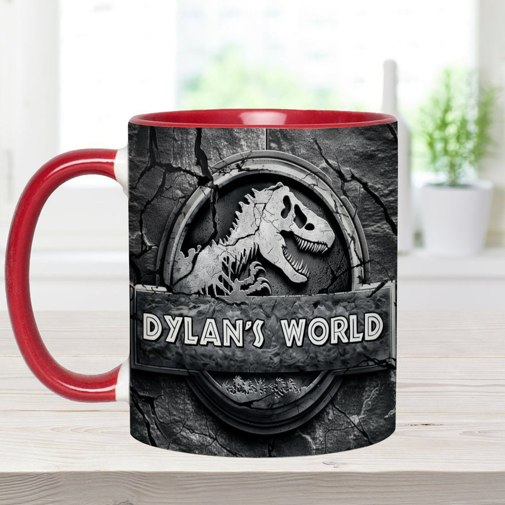Dinosaur World - Personalized Dinosaur Accent Mug
