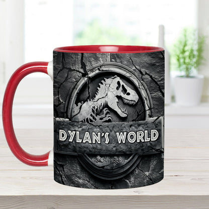 Dinosaur World - Personalized Dinosaur Accent Mug