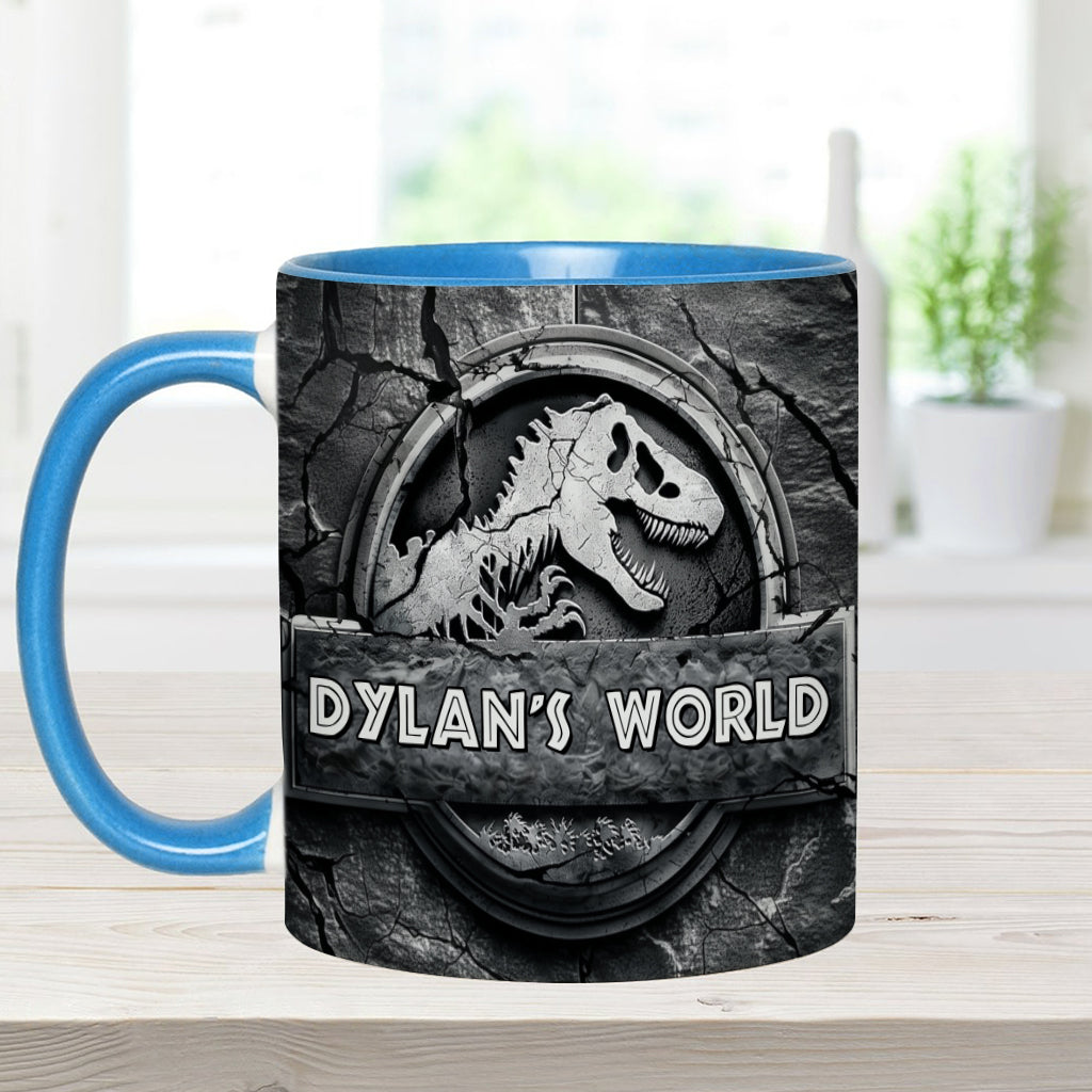 Dinosaur World - Personalized Dinosaur Accent Mug