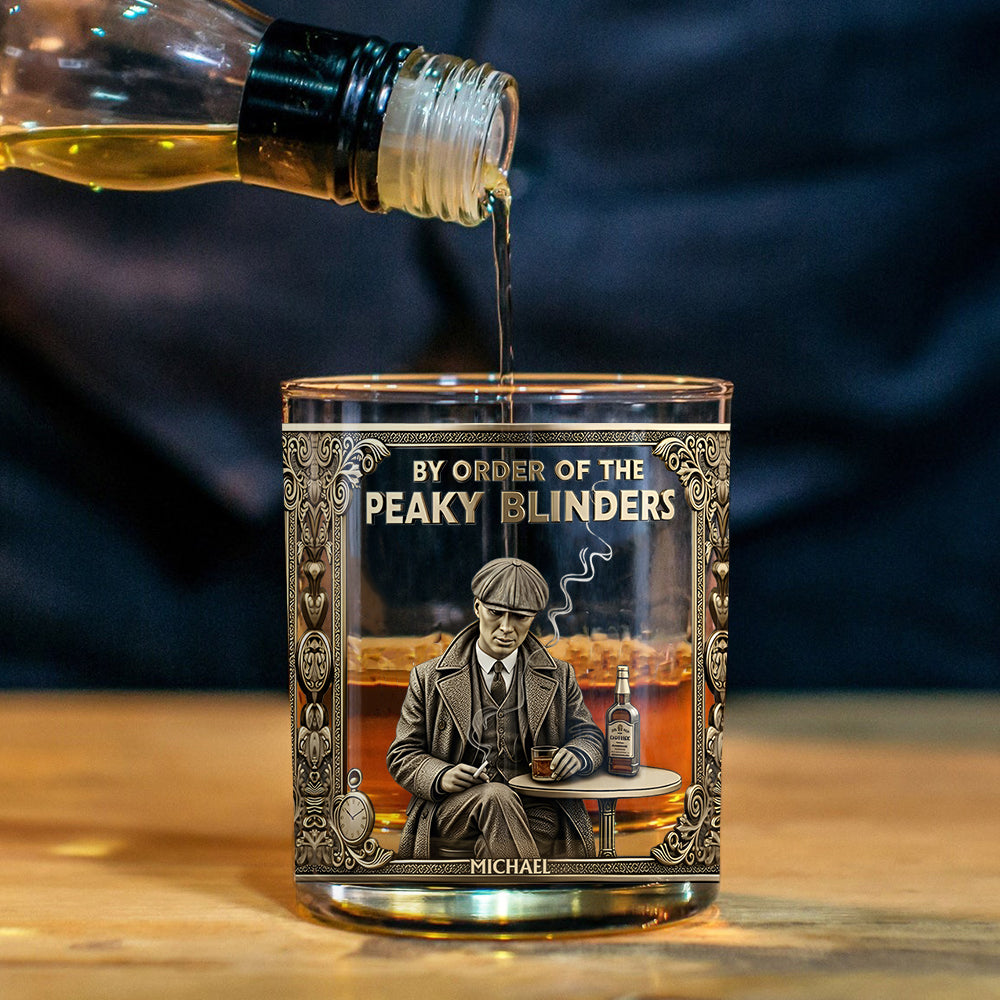 By Oder Of The Gang - Personalized Street Gang Whiskey Glass