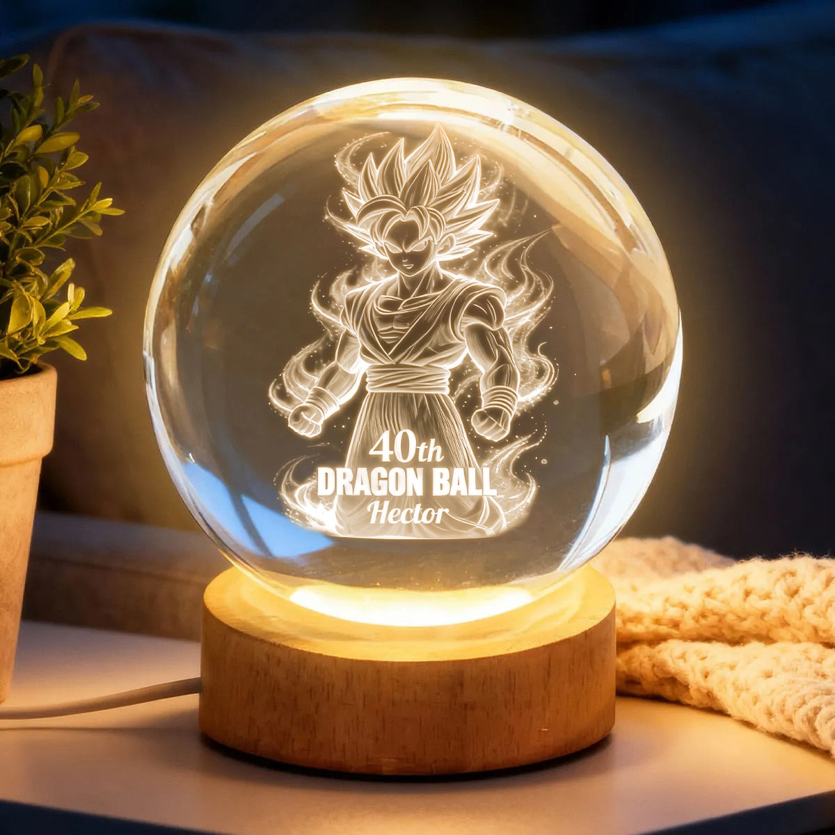 40th Anniversary - Personalized Seven Balls Crystal Ball Night Light