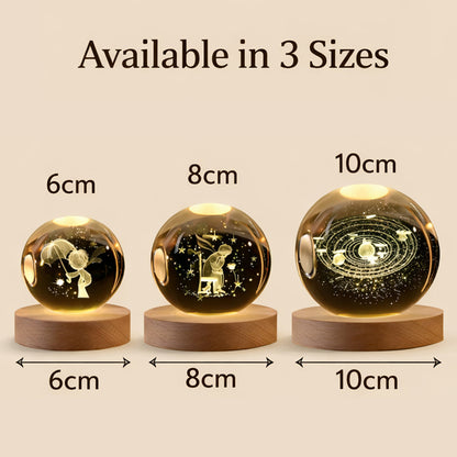40th Anniversary - Personalized Seven Balls Crystal Ball Night Light