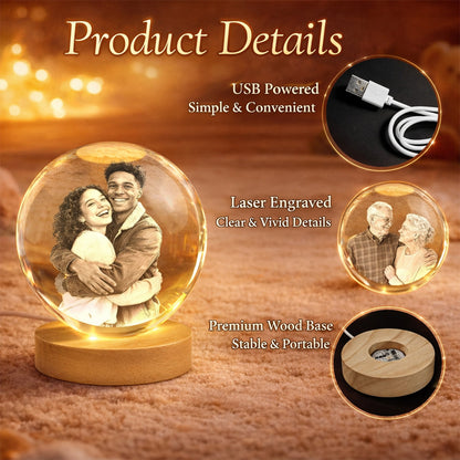 40th Anniversary - Personalized Seven Balls Crystal Ball Night Light