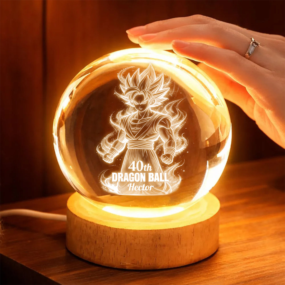 40th Anniversary - Personalized Seven Balls Crystal Ball Night Light