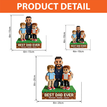 Dadcraft Gift For Block Game Player - Personalized Father Custom Shaped Acrylic Plaque