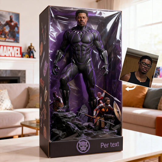 Custom Any Photo The Panther Hero - Personalized Marvelous Universe Custom Shaped Acrylic Plaque