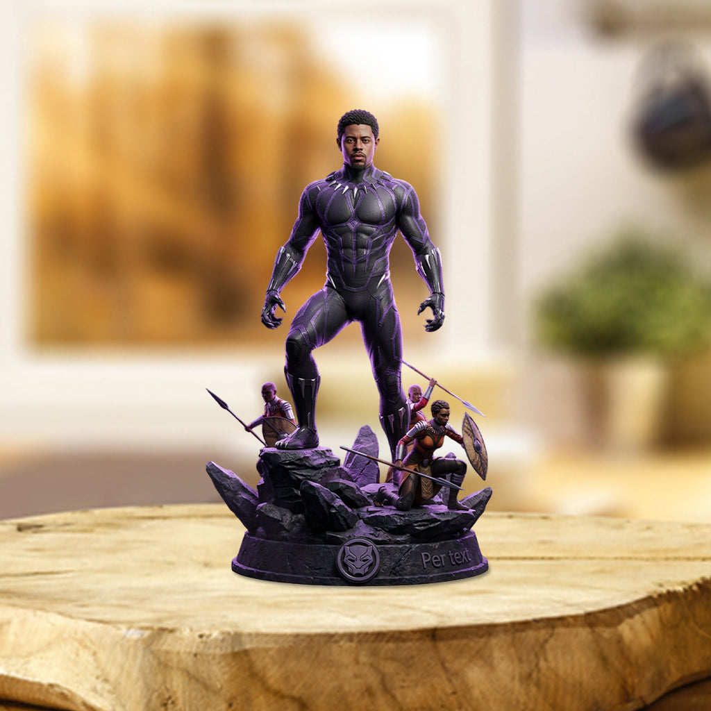 Custom Any Photo The Panther Hero - Personalized Marvelous Universe Custom Shaped Acrylic Plaque