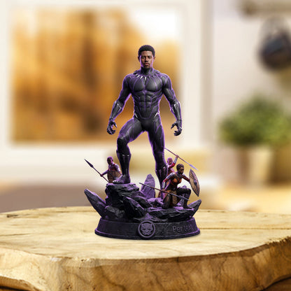 Custom Any Photo The Panther Hero - Personalized Marvelous Universe Custom Shaped Acrylic Plaque