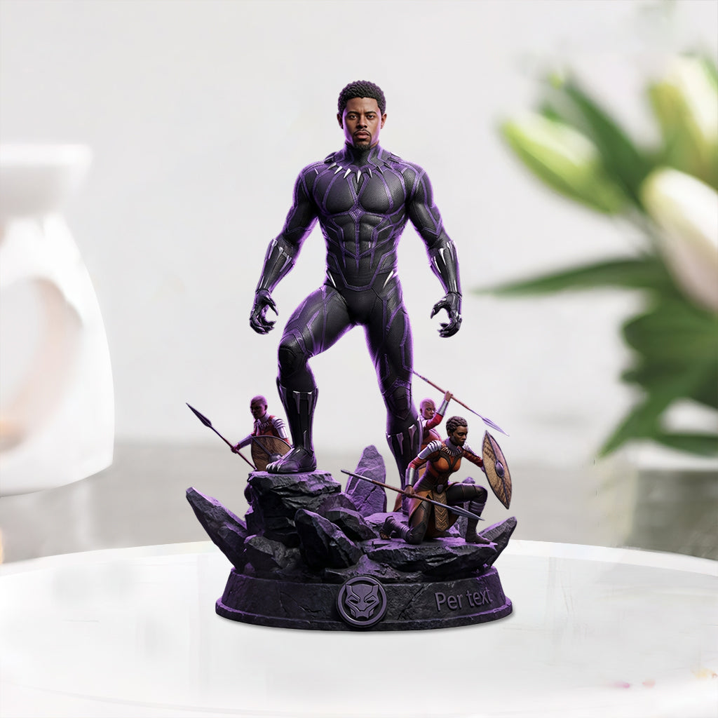 Custom Any Photo The Panther Hero - Personalized Marvelous Universe Custom Shaped Acrylic Plaque