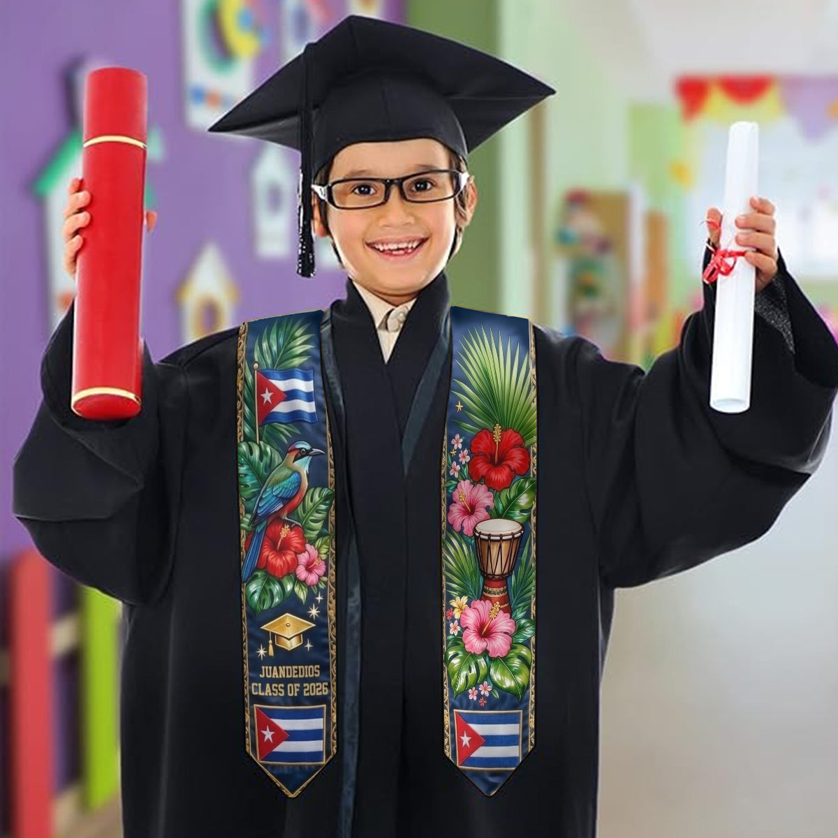 Proud Cuba, Class Of 2026 - Personalized Graduation Stole