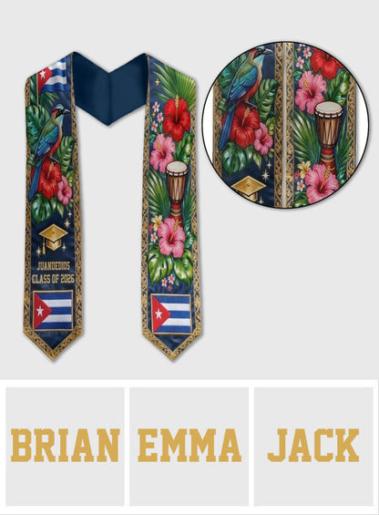 Proud Cuba, Class Of 2026 - Personalized Graduation Stole