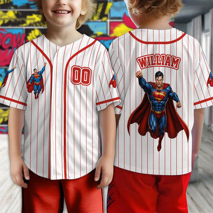 Super Kids - Personalized Kid Baseball Jersey