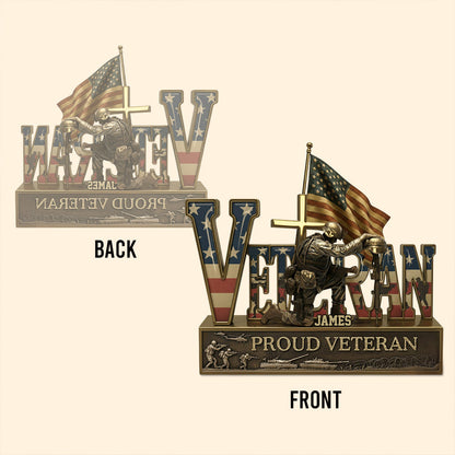 Strong Veteran Plaque - Personalized Veteran Custom Shaped Acrylic Plaque