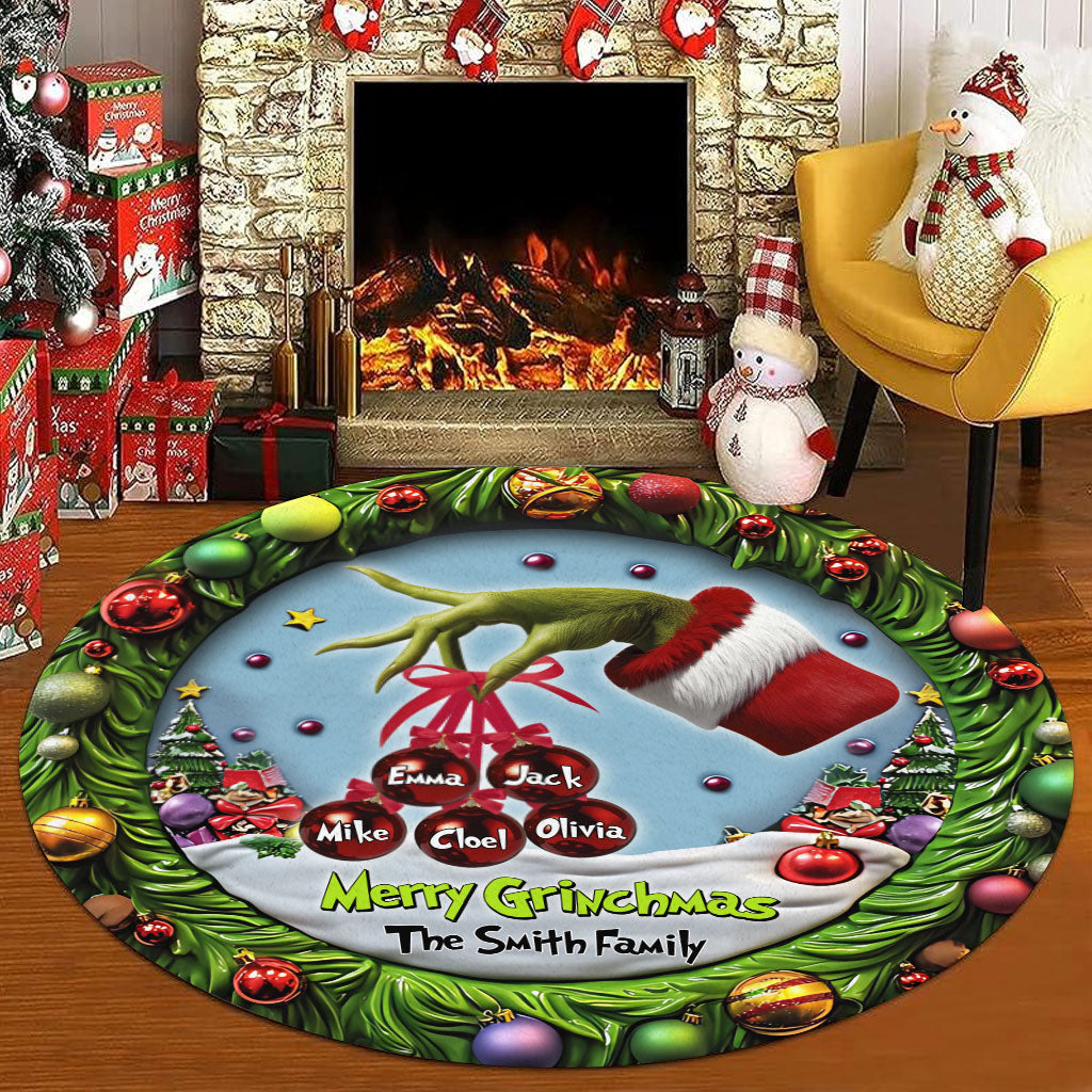 Magic Christmas - Personalized Family Round Rug