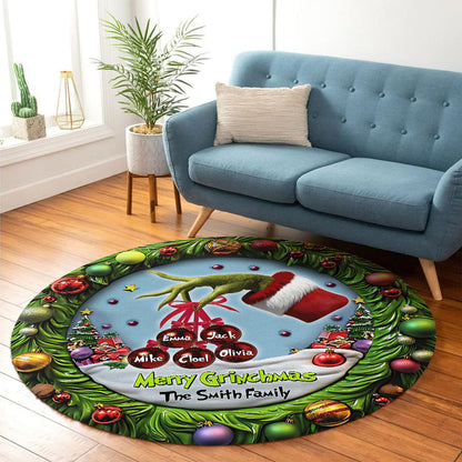 Magic Christmas - Personalized Family Round Rug