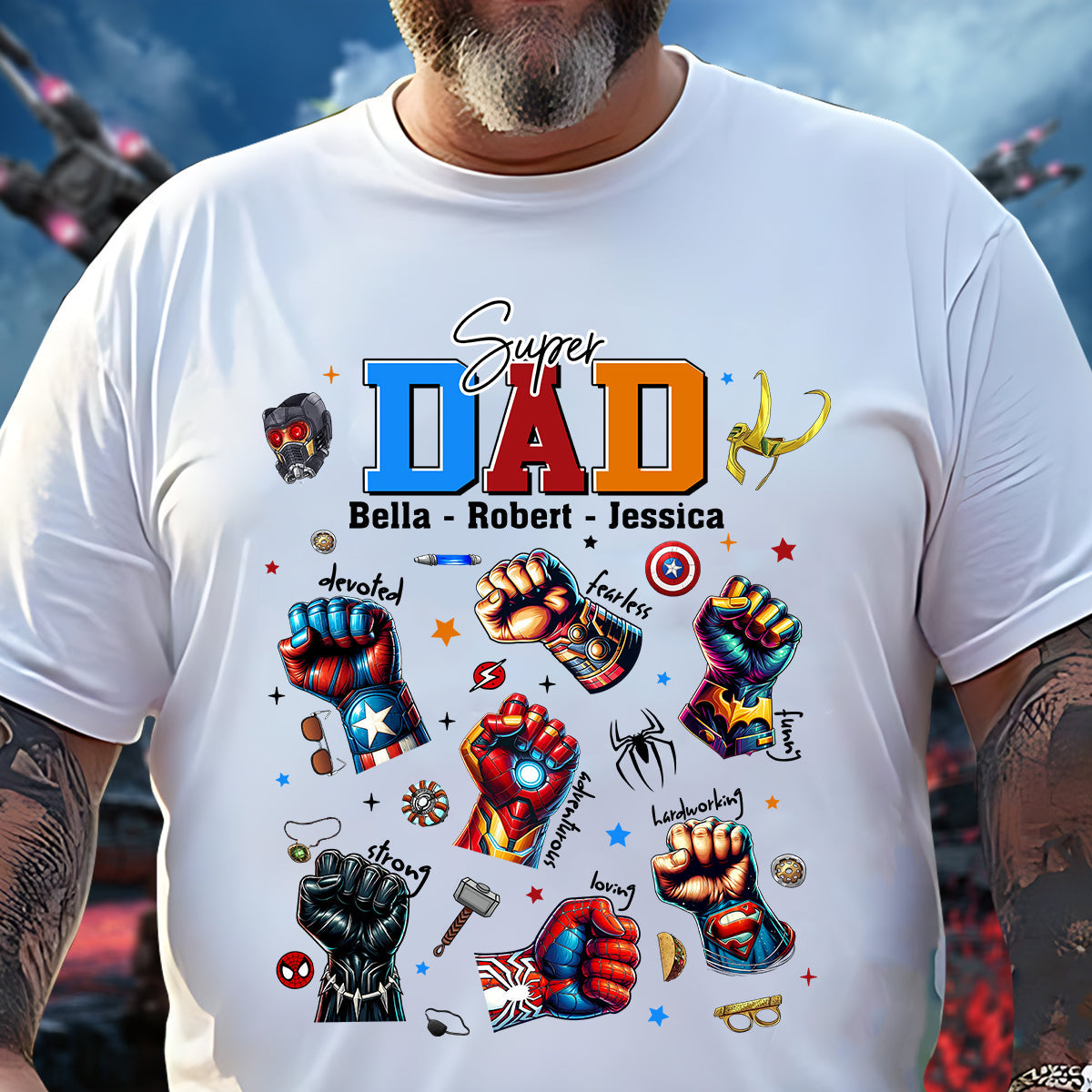 Best Dad Ever Father's Day Gift - Fatherhood - Personalized Father T-shirt And Hoodie