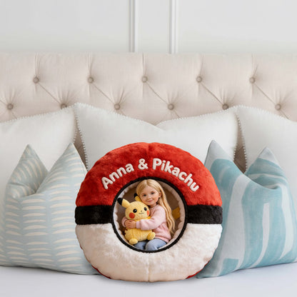 My Favorite Monster - Personalized Monster Trainer Faux Fur Shaped Pillow