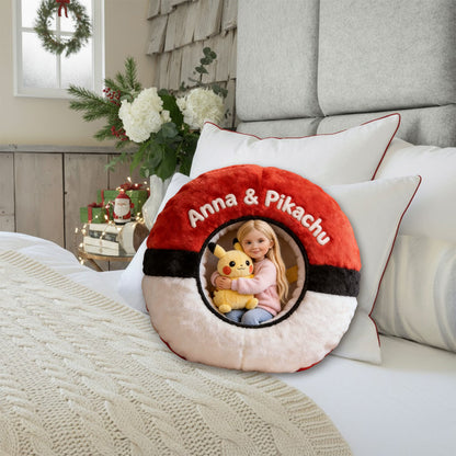 My Favorite Monster - Personalized Monster Trainer Faux Fur Shaped Pillow