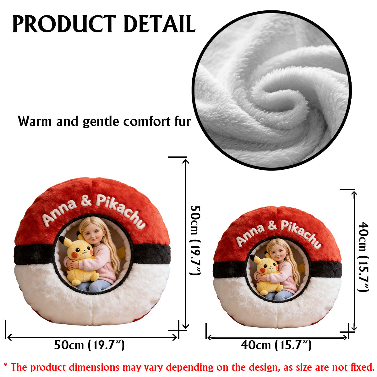 My Favorite Monster - Personalized Monster Trainer Faux Fur Shaped Pillow