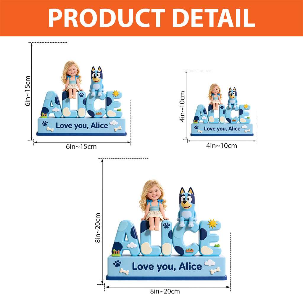 Blue Dog Fans Gift - Personalized Blue Dog Custom Shaped Acrylic Plaque