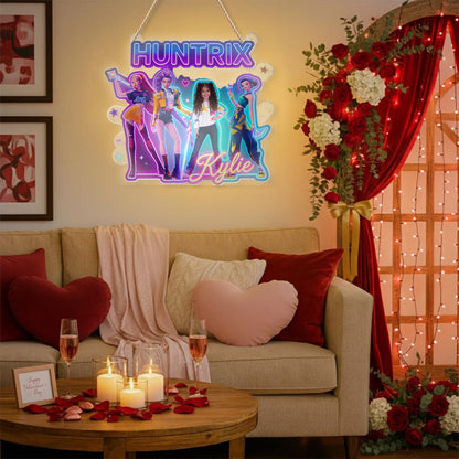 Musical K-Pop Movie Fan - Personalized Kid LED Light Acrylic Sign