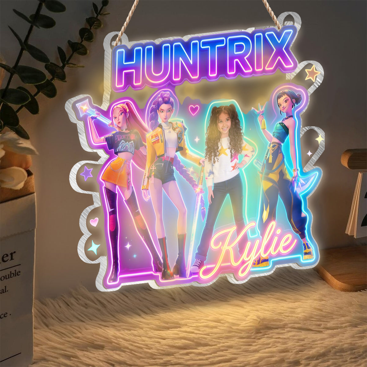Musical K-Pop Movie Fan - Personalized Kid LED Light Acrylic Sign