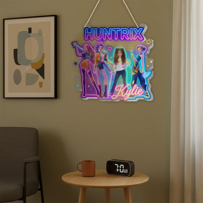 Musical K-Pop Movie Fan - Personalized Kid LED Light Acrylic Sign