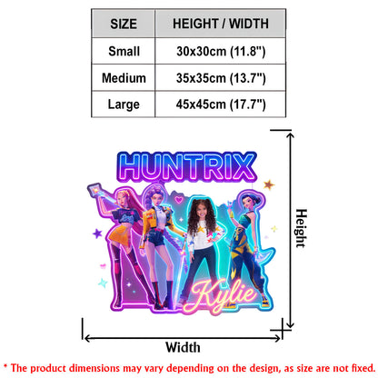 Musical K-Pop Movie Fan - Personalized Kid LED Light Acrylic Sign