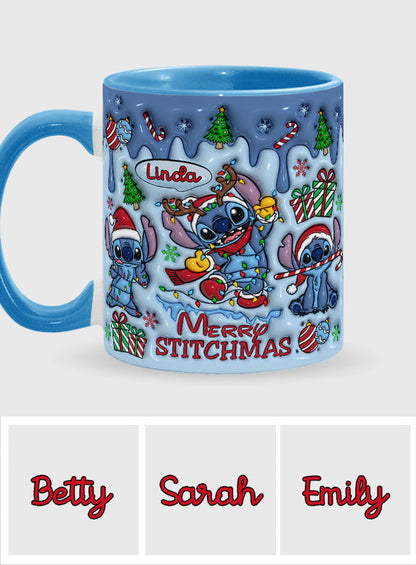 Merry Stichmas - Personalized Ohana Accent Mug