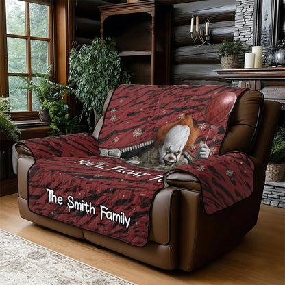 Horror Clown - Personalized Horror Character Quilted Sofa/Couch Cover
