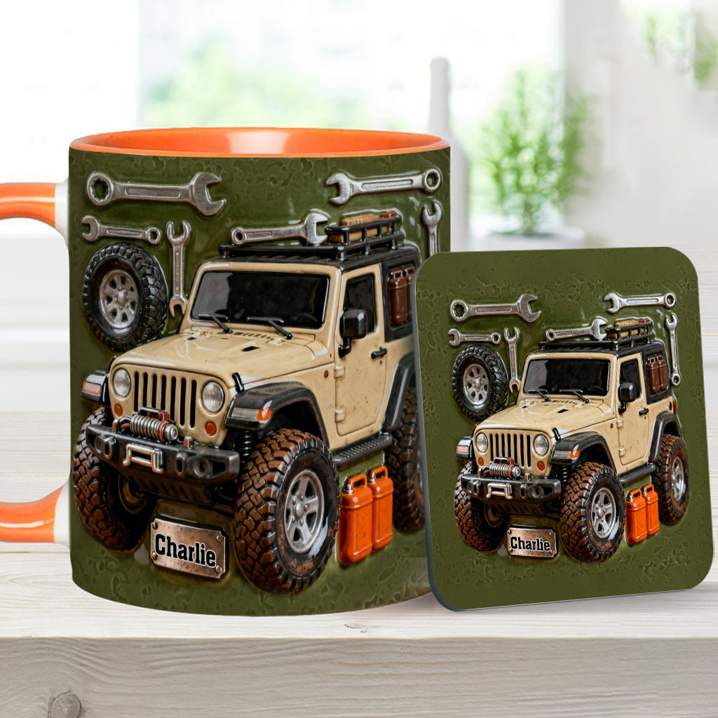 Adventure Awaits - Personalized Car Accent Mug & Coaster