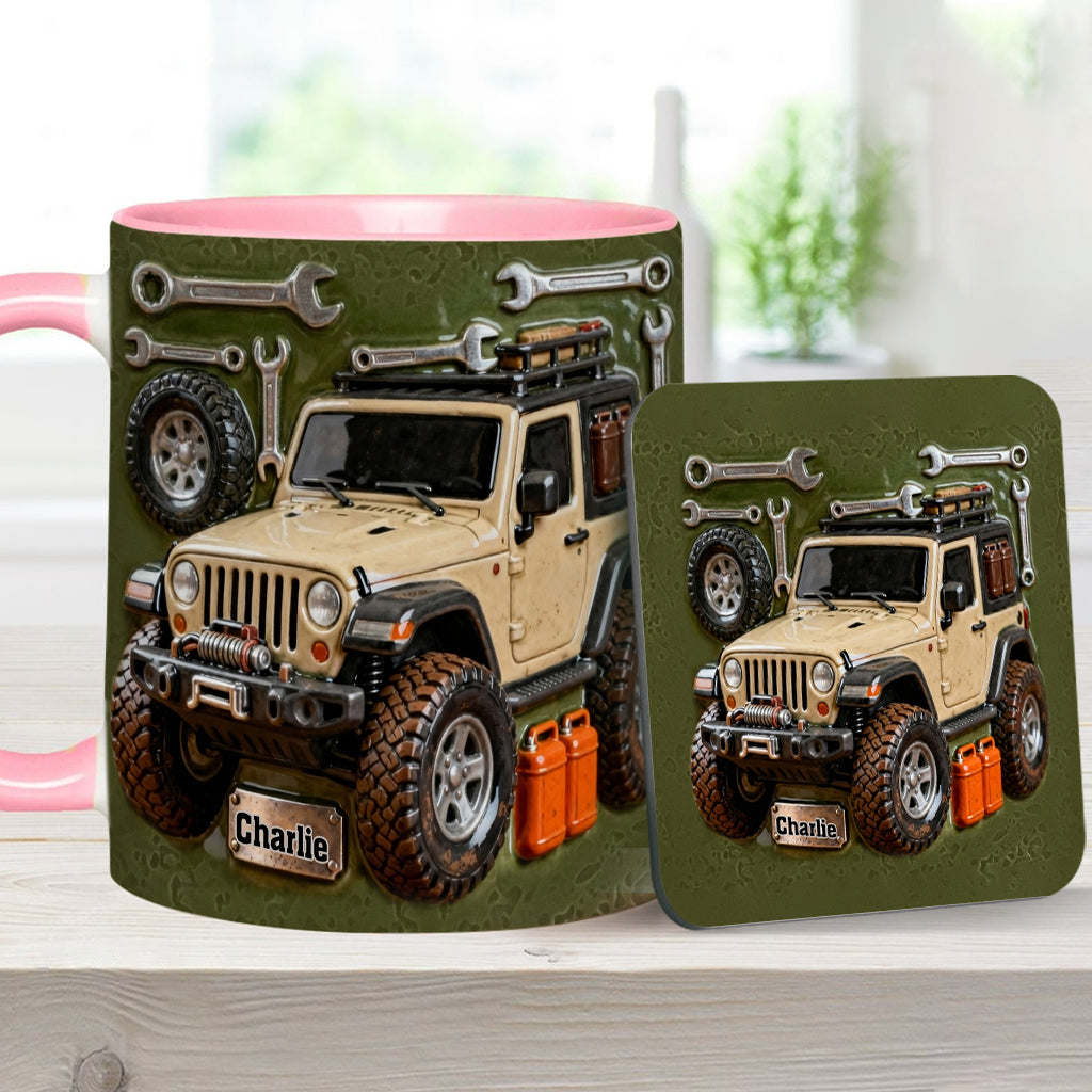 Adventure Awaits - Personalized Car Accent Mug & Coaster