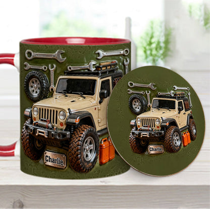 Adventure Awaits - Personalized Car Accent Mug & Coaster