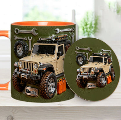 Adventure Awaits - Personalized Car Accent Mug & Coaster