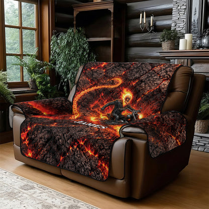 Motorcycle Man - Personalized Marvelous Universe Quilted Sofa/Couch Cover