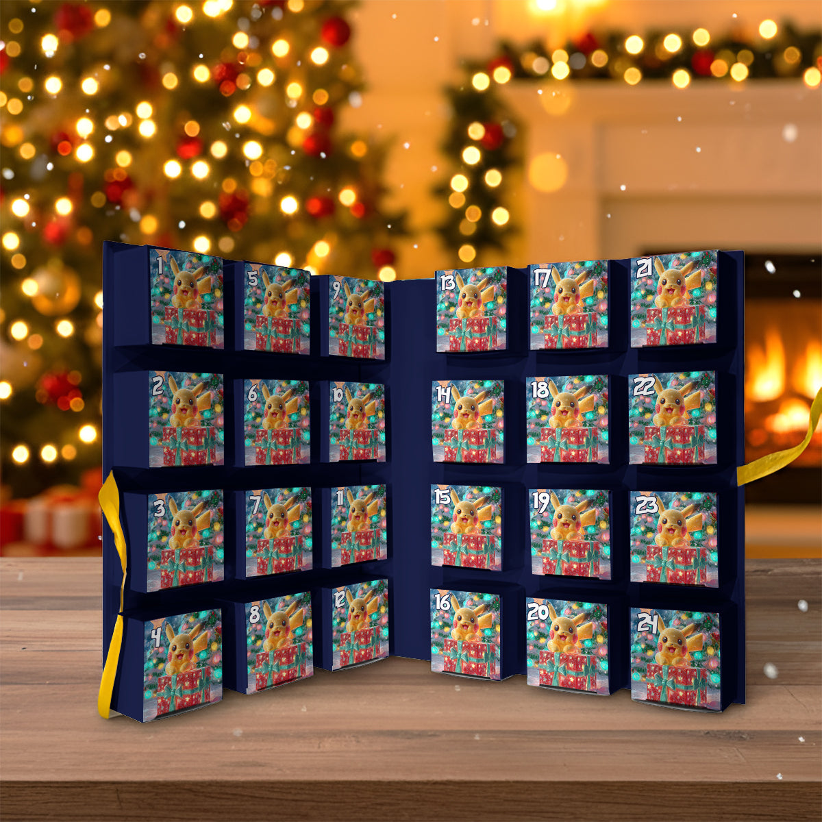 Merry Christmas - Personalized Monster Trainer Folded Advent Calendar With Ornaments