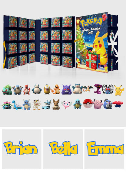 Merry Christmas - Personalized Monster Trainer Folded Advent Calendar With Ornaments