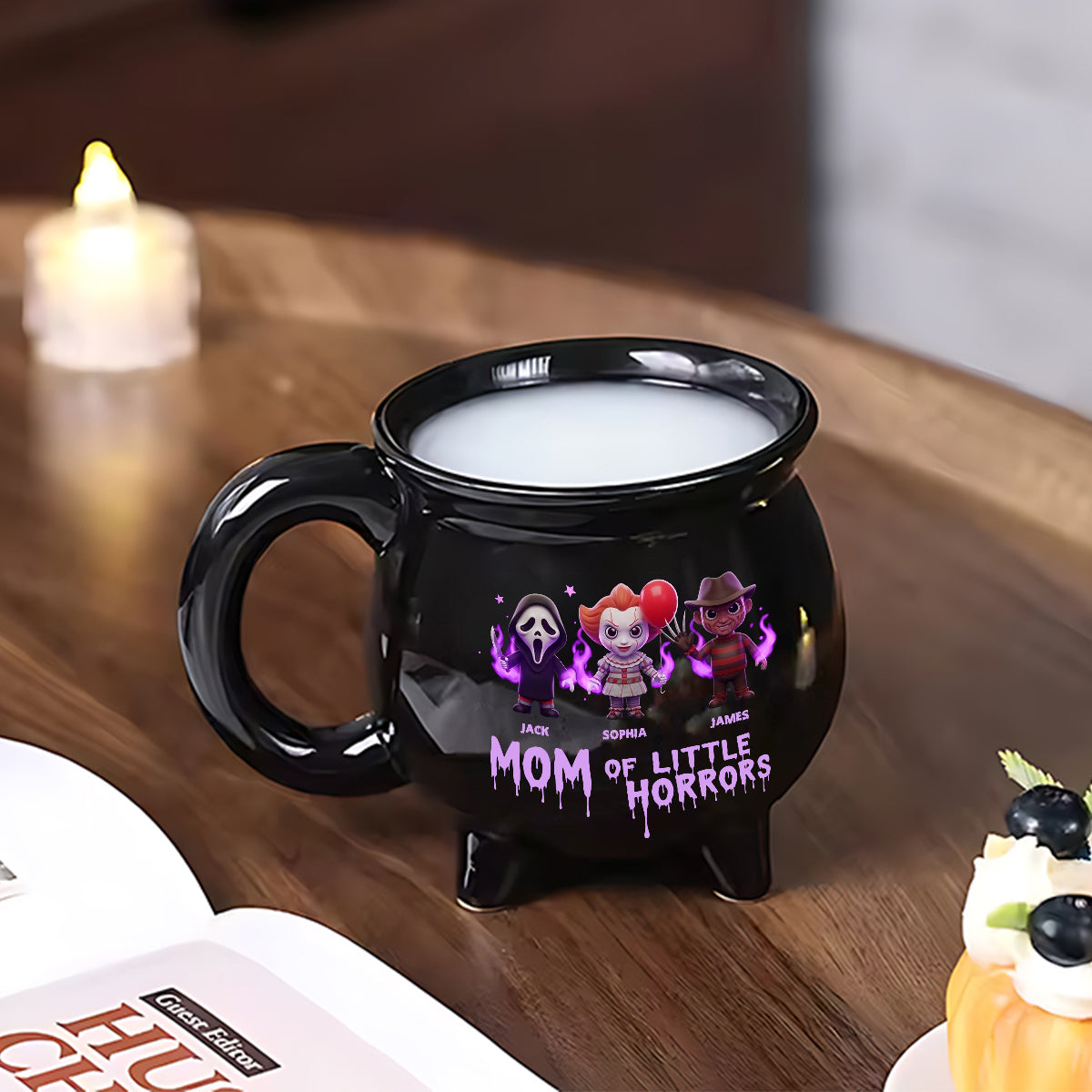 Gifts For Mom Mama Of Little Horrors - Personalized Horror Character Cauldron Mug