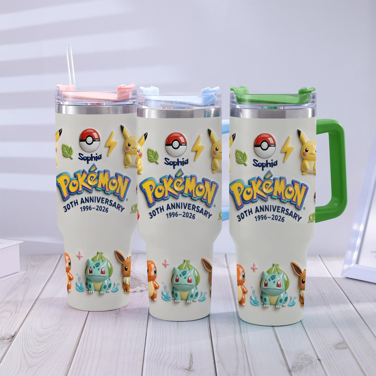 Monster Trainer 30th Anniversary - Personalized Monster Trainer Tumbler With Handle