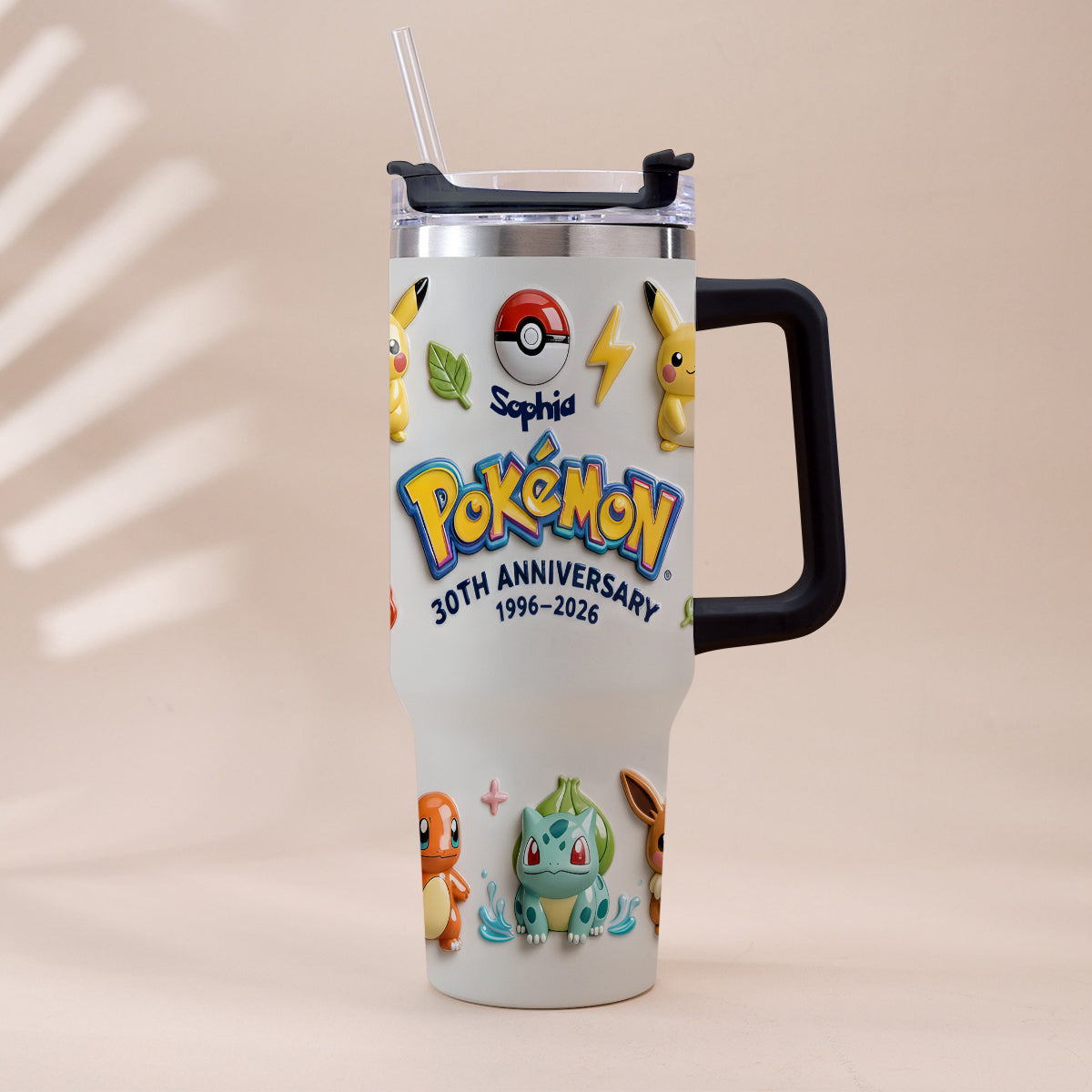 Monster Trainer 30th Anniversary - Personalized Monster Trainer Tumbler With Handle